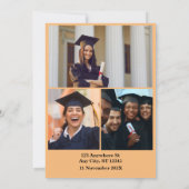 Grad 2024: Modernes Schwarz-Weiß-Foto Einladung (Rückseite)