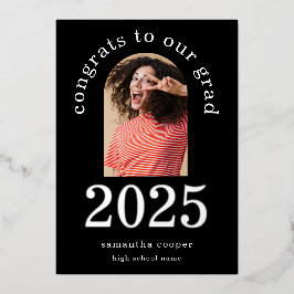 Grad 2025 Arch Foto Silver Foil Ankündigung