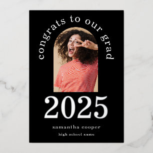 Grad 2025 Arch Foto Silver Foil Ankündigung