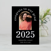 Grad 2025 Arch Foto Silver Foil Ankündigung (Stehend vorne)