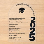 Grad 2025 Arch Typografy any Age Graduation Party Acryleinladungen (Vorderseite)