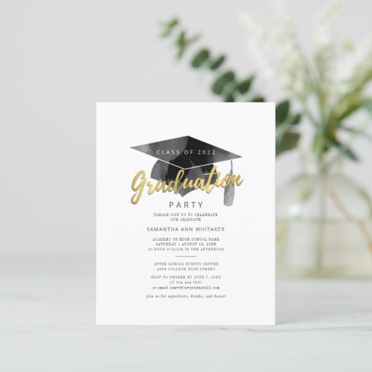 Grad 2025 Einladung zur Graduationspartei (Stehend Vorderseite)