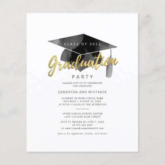 Grad 2025 Einladung zur Graduationspartei (Vorderseite)