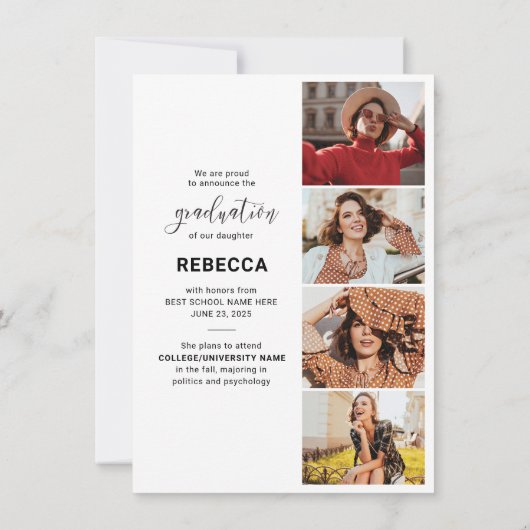 Grad 2025 Foto Abschluss Ankündigung (Rückseite)