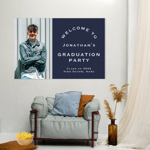 Grad 2025 Foto Begrüßung Graduation Party Marine Poster