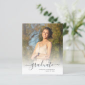 Grad 2025 Moderne 2 Fotos Abschluss Ankündigung (Stehend Vorderseite)