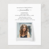 Grad 2025 Moderne 2 Fotos Abschluss Ankündigung (Rückseite)