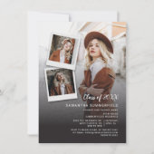 Grad 2025 Multi-Foto-Script-Graduation Party Einladung (Vorderseite)