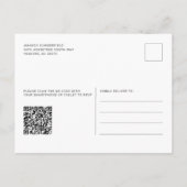 Grad 2025 Open House QR Code 3 Fotos Abschluss Einladungspostkarte (Rückseite)