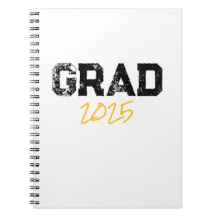 GRAD 2025 School Colors Senior Fun Notizblock