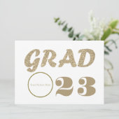 GRAD 23 Feier mit eigenem Bild oder Logo Einladung (Stehend Vorderseite)