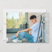 Grad 2 Foto Moderner Abschluss Einladung (Rückseite)