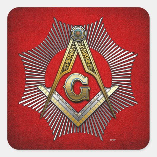 Grad 3: Master Mason Quadratischer Aufkleber (Vorderseite)