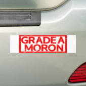 Grad A Moron Briefmarke Autoaufkleber (Auf Auto)