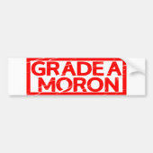 Grad A Moron Briefmarke Autoaufkleber (Vorne)