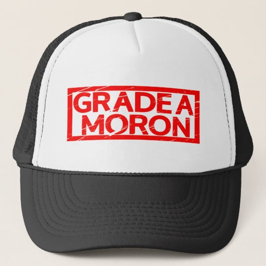 Grad A Moron Briefmarke Truckerkappe (Vorderseite)