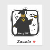 Grad-Abschluss Aufkleber (Blatt)