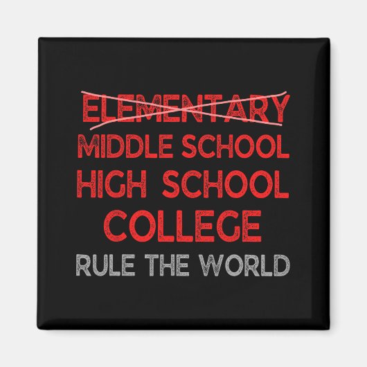 Grad Abschluss Funny Elementary School Graduatio Magnet (Vorne)