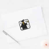 Grad-Abschluss Quadratischer Aufkleber (Umschlag)