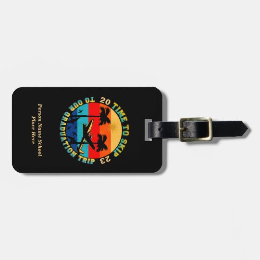 Grad Abschluss Senior Class Trip 2023 Personalisie Gepäckanhänger (Vorderseite horizontal)