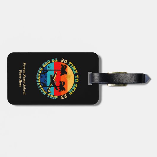 Grad Abschluss Senior Class Trip 2023 Personalisie Gepäckanhänger (Rückseite horizontal)