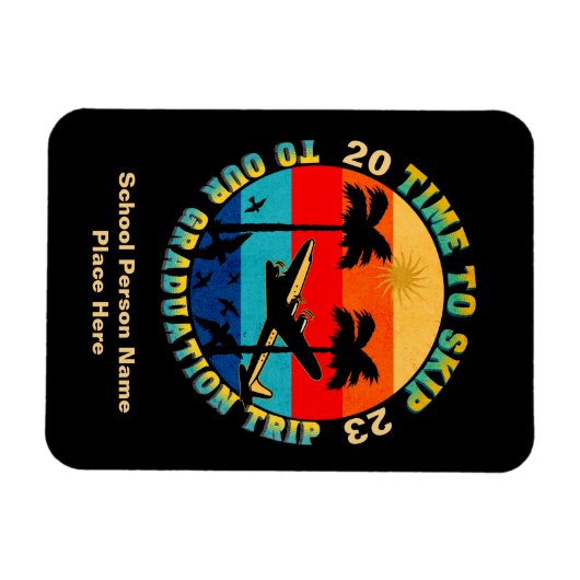 Grad Abschluss Senior Class Trip 2023 Personalisie Magnet (Horizontal)