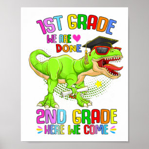 Grad Abschluss T-rex letzter Tag der Schule 1. Gra Poster