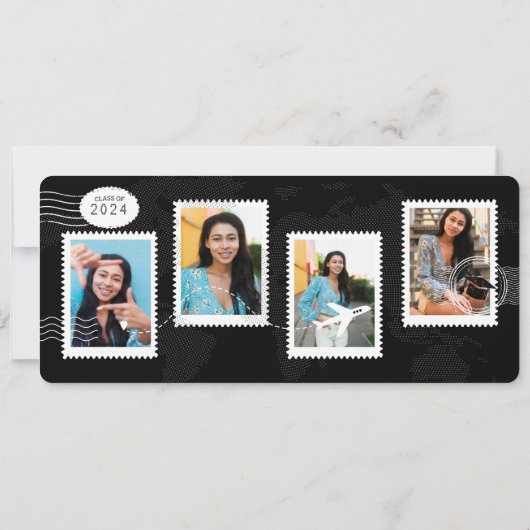 Grad Adventure Awaits Boarding Pass Flugzeug Ticke Einladung (Rückseite)