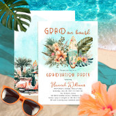 Grad an Board Tropical Surf Graduation Party Einladung