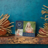 Grad anfänglicher EDITABLE FARBEN Abschluss Plaque Fotoplatte (Seite)