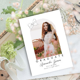 Grad Ankündigung 2025 Bow Coquette Elegant