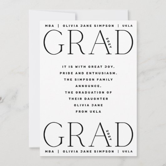 GRAD | Ankündigung des White Modern University Fot (Rückseite)