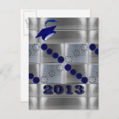 Grad-Ankündigung Einladungspostkarte (Vorne/Hinten)