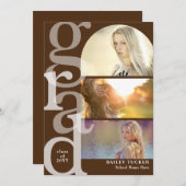 GRAD Arch Foto Brown Abschluss Ankündigung (Vorne/Hinten)