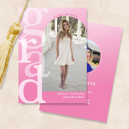GRAD Arch Foto Pink Ombre Abschluss Ankündigung