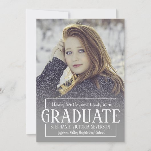 Grad-Bildvorlagenabteilung Einladung (Vorderseite)