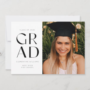Grad Block Modernes Foto Abschluss Einladung