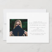 Grad Block Modernes Foto Abschluss Einladung (Rückseite)