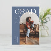 GRAD Blue Arch Abschluss Ankündigung (Stehend Vorderseite)