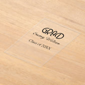 Grad bold letter graduation name class of 20XX sim Acryleinladungen (Ablage )