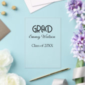 Grad bold letter graduation name class of 20XX sim Acryleinladungen (In Situ (Hochzeit))