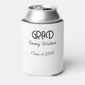 Grad bold letter graduation name class of 20XX sim Dosenkühler (Kanne Rückseite)