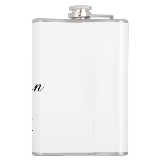 Grad bold letter graduation name class of 20XX sim Flachmann (Rückseite)