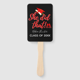 Grad & Boujee| Sie tat das | Rot und Schwarz Fächer