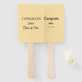 grad boy add name congrats date year text fächer (Vorne und Hinten)