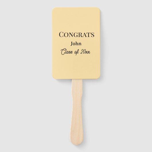 grad boy add name congrats date year text fächer (Vorderseite)