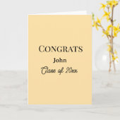 grad boy add name congrats date year text karte (Gelbe Blume)