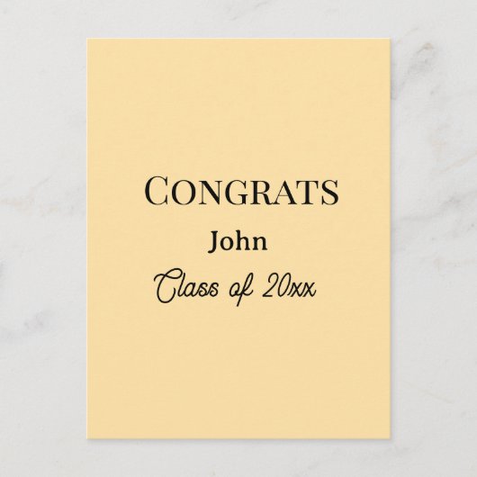 grad boy add name congrats date year text postkarte (Vorderseite)