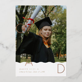 GRAD-Buchstaben in Folie mit scharfer Kante Folieneinladung