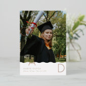 GRAD-Buchstaben in Folie mit scharfer Kante Folieneinladung (Stehend vorne)